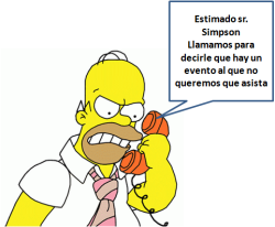 Homer recibiendo una llamada